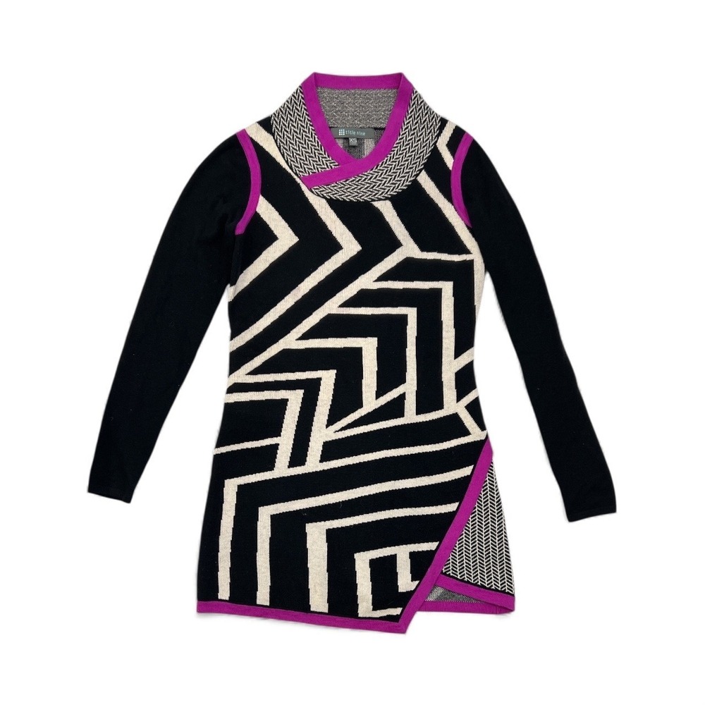 Title Nine | Extra Fine Merino Wool Geometric Cowl Neck Sweater‎ Dress Size XS
